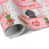 Poodle Dog Valentine's Day Kissing Booth Geschenkpapier (Rolleneckpunkt)