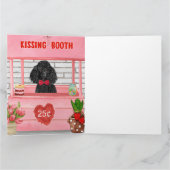 Poodle Dog Valentine's Day Kissing Booth Karte (Innenseite)