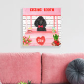 Poodle Dog Valentine's Day Kissing Booth Leinwanddruck (Insitu (Wohnzimmer))