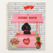 Poodle Dog Valentine's Day Kissing Booth Planer (Vorderseite)