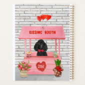 Poodle Dog Valentine's Day Kissing Booth Planer (Rückseite)