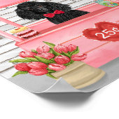Poodle Dog Valentine's Day Kissing Booth Poster (Ecke)