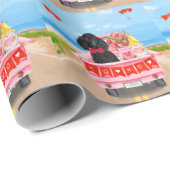Poodle Dog Valentine's Day Lkw Herz Geschenkpapier (Rolleneckpunkt)