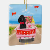 Poodle Dog Valentine's Day Lkw Herz Keramikornament (Rechts)