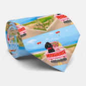 Poodle Dog Valentine's Day Lkw Herz Krawatte (Gerollt)