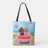 Poodle Dog Valentine's Day Lkw Herz Tasche (Rückseite)