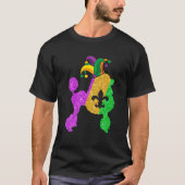 Poodle Dog Vater Mama Lover Funny Mardi Gras Party T-Shirt (Vorderseite)
