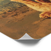 Poodle Dog Vintage Art Poster (Ecke)