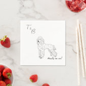 Poodle Dog Wedding Cocktail Napkins Serviette (Beispiel)