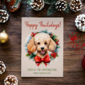 Poodle Dog Weihnachten glücklich Pawlidays Howlida