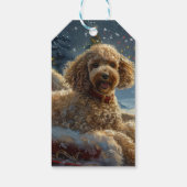 Poodle Dog Weihnachtsfest Geschenkanhänger (Rückseite)