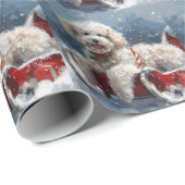 Poodle Dog Weihnachtsfest Geschenkpapier (Rolleneckpunkt)