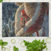 Poodle Dog Weihnachtsfest Geschirrtuch (Gefaltet)