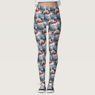 Poodle Dog Weihnachtsfest Leggings