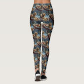 Poodle Dog Weihnachtsfest Leggings (Rückseite)