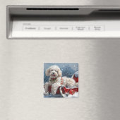 Poodle Dog Weihnachtsfest Magnet (In Situ (Geschirrspüler))