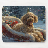 Poodle Dog Weihnachtsfest Mousepad (Vorne)