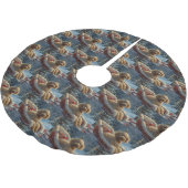 Poodle Dog Weihnachtsfest Polyester Weihnachtsbaumdecke (Schrägansicht)