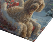 Poodle Dog Weihnachtsfest Schneidebrett (Ecke)