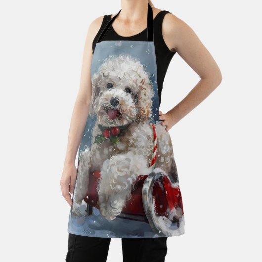 Poodle Dog Weihnachtsfest Schürze (InSitu)