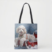 Poodle Dog Weihnachtsfest Tasche (Vorderseite)