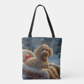 Poodle Dog Weihnachtsfest Tasche (Rückseite)