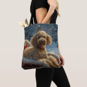Poodle Dog Weihnachtsfest Tasche (Von Nahem)