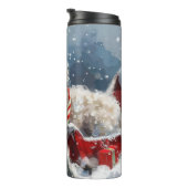 Poodle Dog Weihnachtsfest Thermosbecher (Nach rechts gedreht)