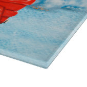 Poodle Dog Weihnachtswagen Schnee Schneidebrett (Ecke)