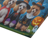 Poodle Dogs Pumpkin Halloween Funny Schneidebrett (Ecke)
