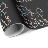 Poodle Dogs Tree Christmas Xmas Pet Animal Dog  Geschenkpapier (Rolleneckpunkt)