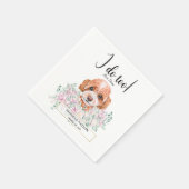 Poodle Doodle Dog Wedding Cocktail Napkins Serviette (Ecke)