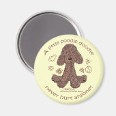 Poodle Doodle Magnet (Vorderseite/Rückseite)