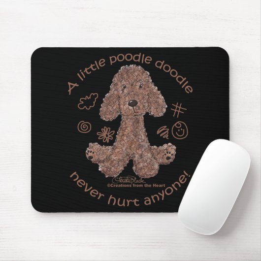 Poodle Doodle Mousepad (Mit Mouse)