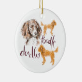 Poodle doodles Ornament (Rechts)