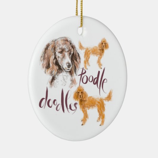 Poodle doodles Ornament (Rechts)