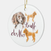 Poodle doodles Ornament (Links)