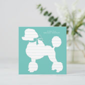 Poodle Doppy Puppy Dankeskarte (Stehend Vorderseite)
