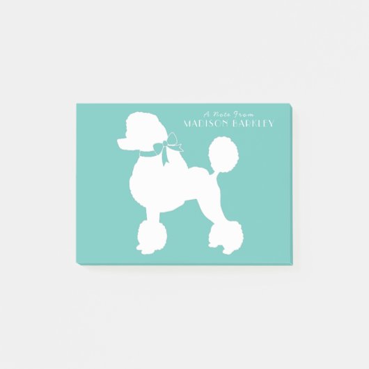 Poodle Doppy Puppy Post-it Klebezettel (Vorderseite)