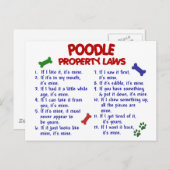 POODLE-Eigenschaftengesetze 2 Postkarte (Vorne/Hinten)