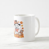 Poodle Erntedank Drinks Kaffee Herbstlaub Pump Kaffeetasse (VorderseiteRechts)