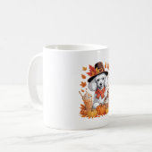 Poodle Erntedank Drinks Kaffee Herbstlaub Pump Kaffeetasse (Vorderseite Links)