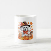 Poodle Erntedank Drinks Kaffee Herbstlaub Pump Kaffeetasse (Mittel)