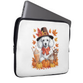 Poodle Erntedank Drinks Kaffee Herbstlaub Pump Laptopschutzhülle (Vorne Rechts)