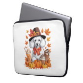 Poodle Erntedank Drinks Kaffee Herbstlaub Pump Laptopschutzhülle (Vorderseite Links)
