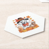 Poodle Erntedank Drinks Kaffee Herbstlaub Pump Untersetzer (angewinkelt)