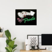 Poodle Eyes Solid Color Poster (Heimbüro)