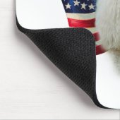 Poodle-Fahne (weiß) Mousepad (Ecke)