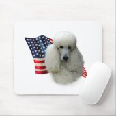 Poodle-Fahne (weiß) Mousepad (Mit Mouse)
