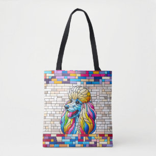 Poodle - farbenfrohe Mosaikkunst Tasche